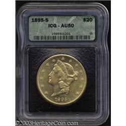 1895-S $20 AU50 ICG.