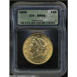 1896 $20 MS62 ICG.