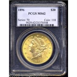 1896 $20 MS62 PCGS.