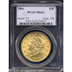 1896 $20 MS63 PCGS.