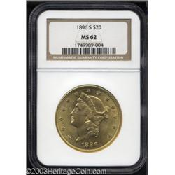 1896-S $20 MS62 NGC.