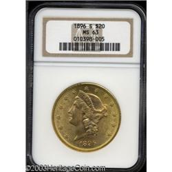 1896-S $20 MS63 NGC.
