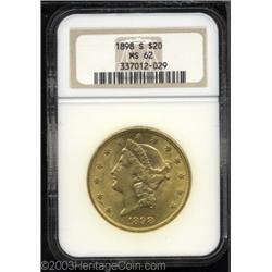 1898-S $20 MS62 NGC.