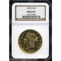 1898-S $20 MS62 Prooflike NGC.