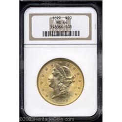 1899 $20 MS64 NGC.