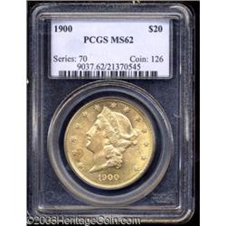 1900 $20 MS62 PCGS.