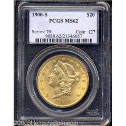 1900-S $20 MS62 PCGS.