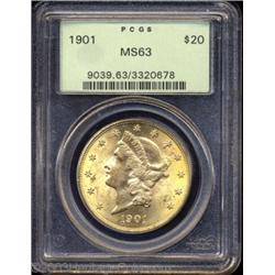 1901 $20 MS63 PCGS.