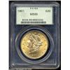 Image 3 : 1901 $20 MS65 PCGS.