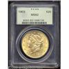Image 1 : 1903 $20 MS62 PCGS.