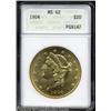 Image 1 : 1904 $20 MS62 ANACS.