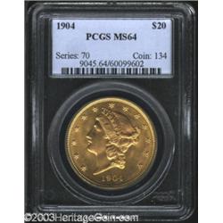 1904 $20 MS64 PCGS.