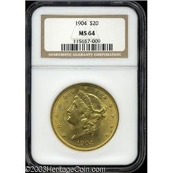 1904 $20 MS64 NGC.