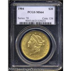 1904 $20 MS64 PCGS.