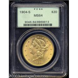 1904-S $20 MS64 PCGS.