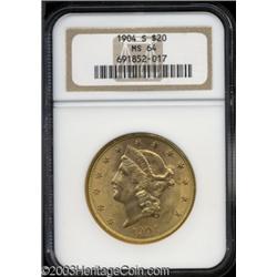 1904-S $20 MS64 NGC.
