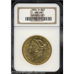 1904-S $20 MS64 NGC.