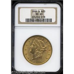 1906-D $20 MS63 NGC.