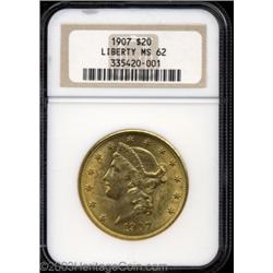 1907 $20 MS62 NGC.