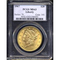 1907 $20 MS63 PCGS.