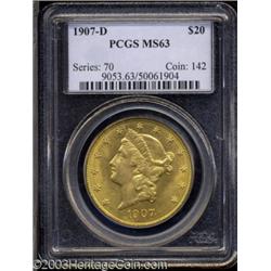 1907-D $20 MS63 PCGS.