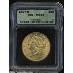 1907-S $20 MS63 ICG.