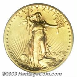 1907 $20 High Relief, Wire Rim MS63 PCGS.