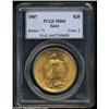 Image 1 : 1907 $20 Arabic Numerals MS64 PCGS.