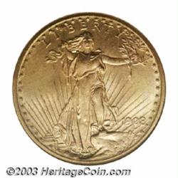 1908 $20 No Motto MS66 NGC.