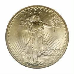 1908 $20 No Motto MS66 NGC.