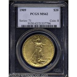 1909 $20 MS62 PCGS.