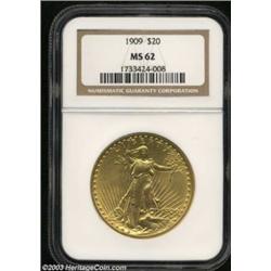 1909 $20 MS62 NGC.