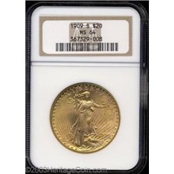 1909-S $20 MS64 NGC.