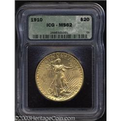1910 $20 MS62 ICG.