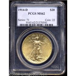 1914-D $20 MS62 PCGS.