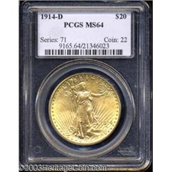 1914-D $20 MS64 PCGS.