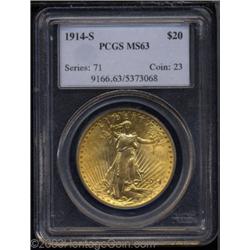 1914-S $20 MS63 PCGS.