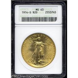 1914-S $20 MS63 ANACS.