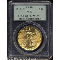 1914-S $20 MS63 PCGS.