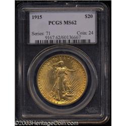 1915 $20 MS62 PCGS.