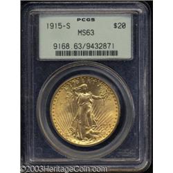 1915-S $20 MS63 PCGS.
