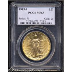 1915-S $20 MS65 PCGS.