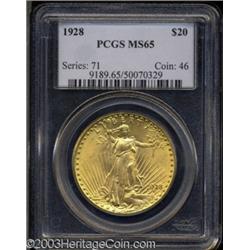 1928 $20 MS65 PCGS.