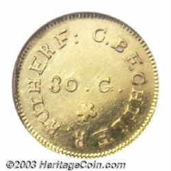 (1831-34) G$1 C.Bechtler Dollar, 30G. MS61 NGC.