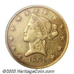 1861 $10 Clark, Gruber &amp; Co. Ten Dollar XF45 PCGS.