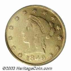 1849 $10 Moffat &amp; Co. Ten Dollar, "Ten D." VF20 PCGS.