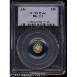 1856 25C Liberty Octagonal 25 Cents, BG-111, R.3, MS65 PCGS.