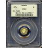 Image 3 : 1854 $1 Liberty Octagonal 1 Dollar, BG-508, High R.4, MS62 PCGS.