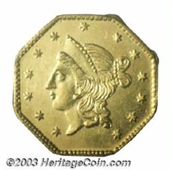 1855 $1 Liberty Octagonal 1 Dollar, BG-533, Low R.4, MS62 PCGS.