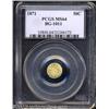 Image 1 : 1871 50C Liberty Round 50 Cents, BG-1011, R.2, MS64 PCGS.